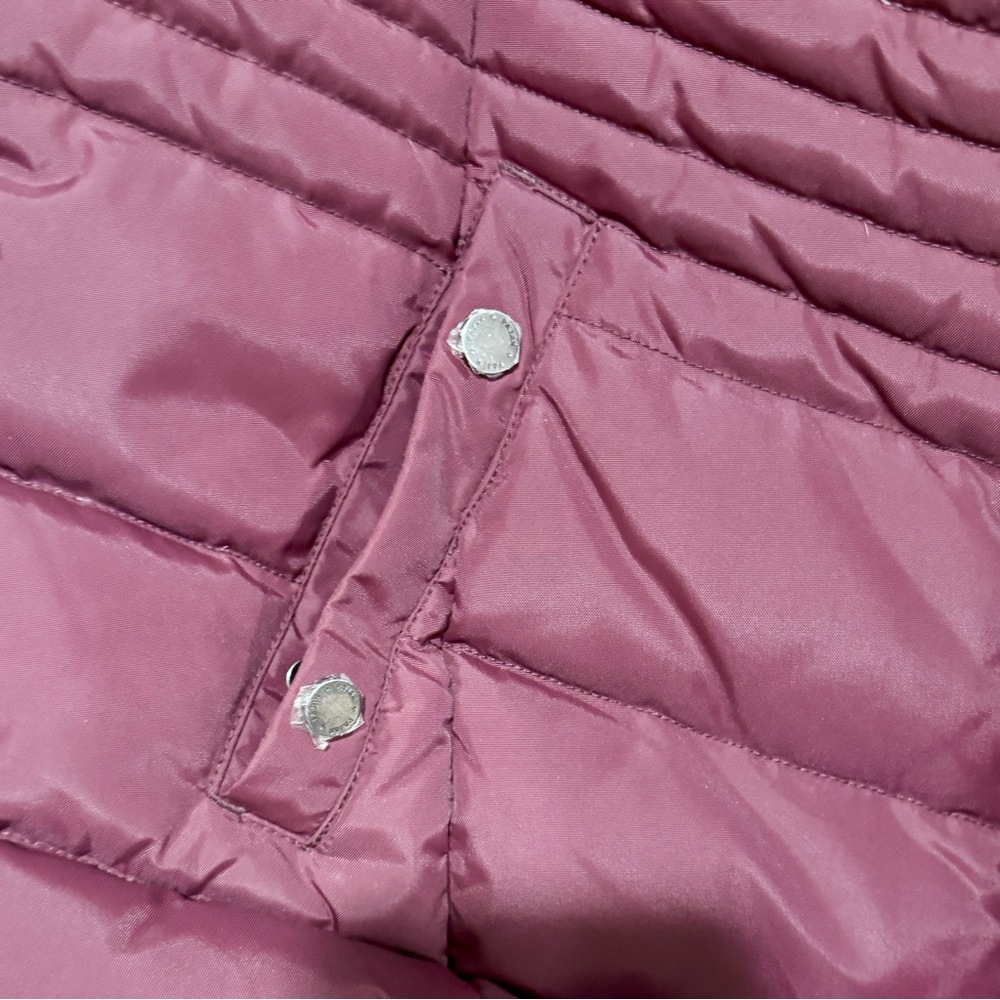Pajar Maroon Burgundy Down Puffer Coat with Faux Fur Trim - Picture 5 of 16